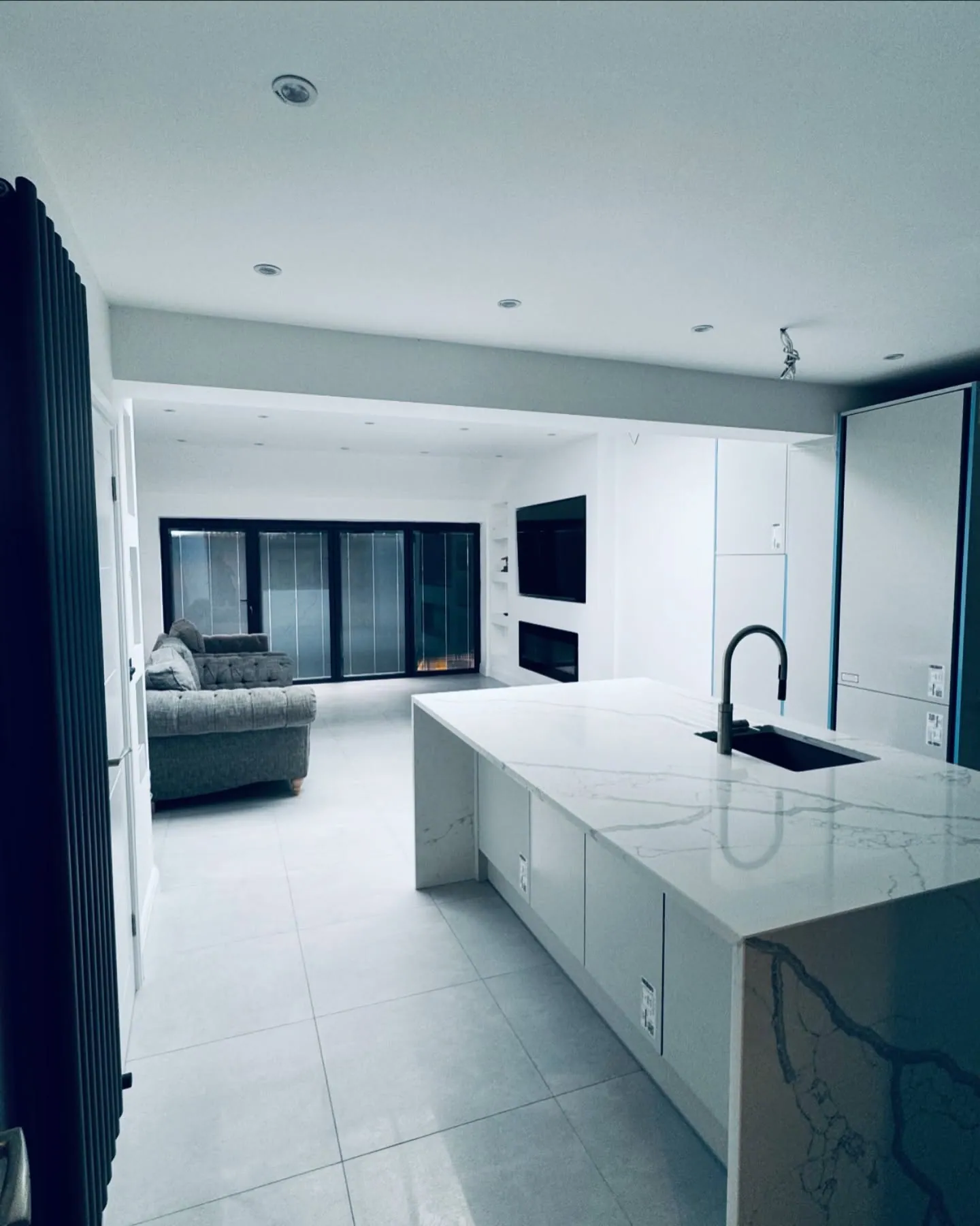 Open plan kitchen and living space